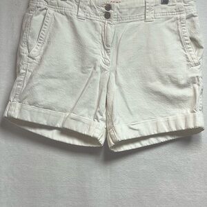Tommy‎ Hilfiger White denim Jean Shorts with Cuffed Hem womens shorts size 6